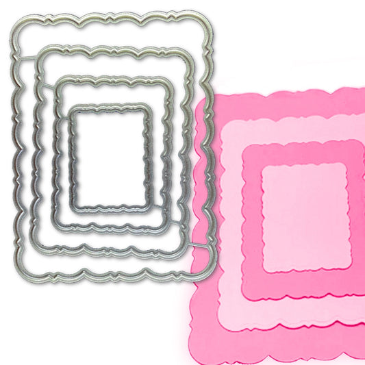 Printable Heaven Small die - Fancy Nesting Rectangles (4pcs)