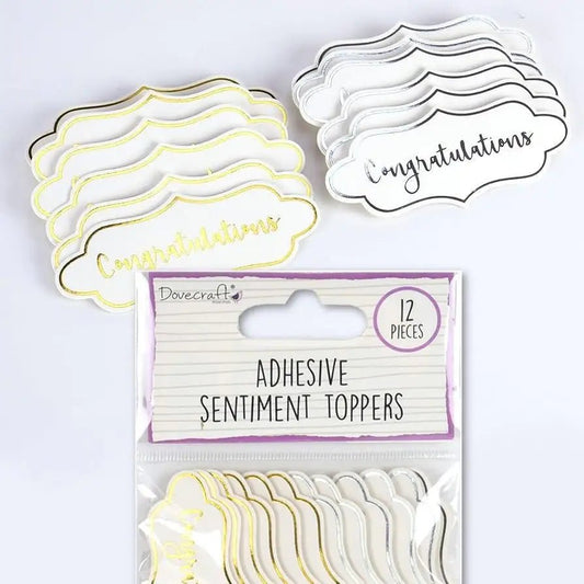 Dovecraft Essentials Die Cut Toppers - Congratulations (DCBS184) - Printable Heaven