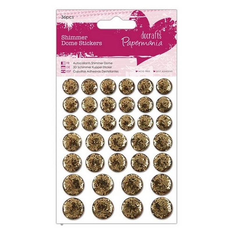 Shimmer Dome Stickers (36pcs) - Gold (PMA 805916)