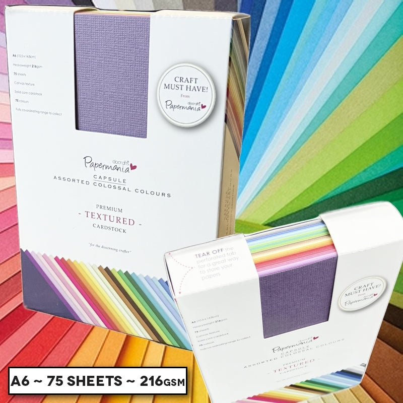 A6 Premium Textured Cardstock Stack Multi