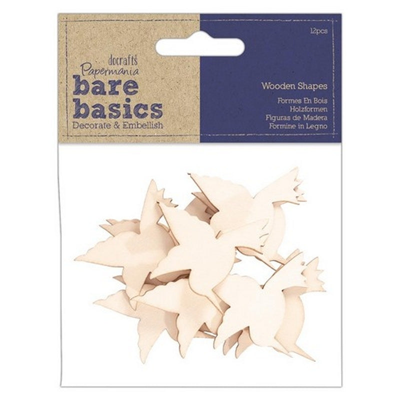 Wood Shapes - Bare Basics Hummingbirds 12pcs (PMA 174558)