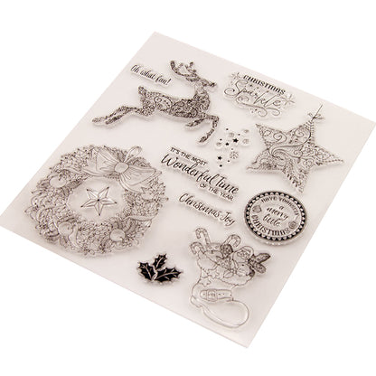 Ornate Christmas Stamp Set (12pcs) (SCRA-PW0007-50)