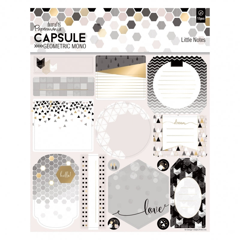 January 2016 Covermount - Little Notes (12pcs) - Capsule - Geometric Mono 