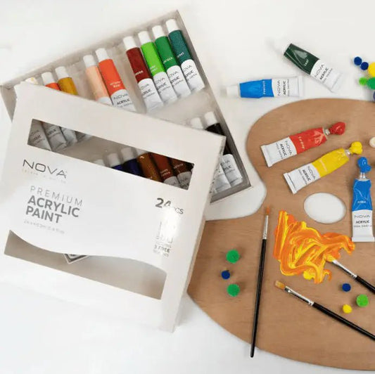 Nova Acrylic Paints 24 Set (NVMXM001) - Printable Heaven