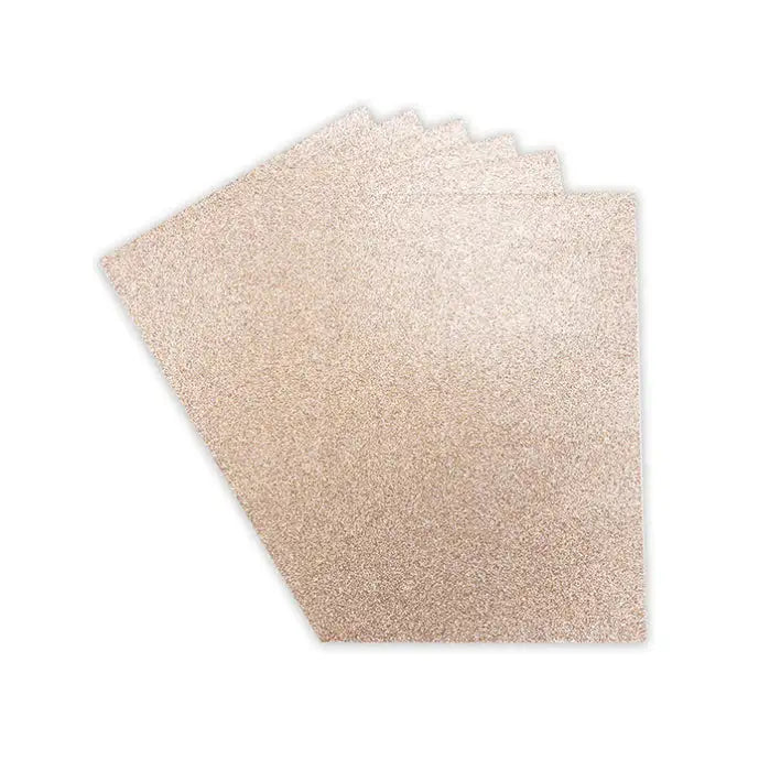 Dovecraft A4 Double Sided Glitter Card - Rose Gold - 350gsm - 6 Sheets (DCGCD037) - Printable Heaven