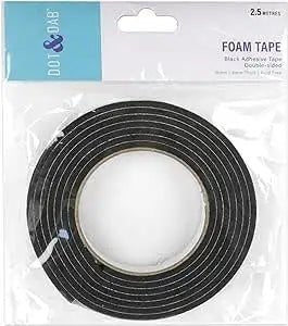 Dot & Dab Foam Tape 18mm x 2.5m x 4mm Black (DDADH026) - Printable Heaven