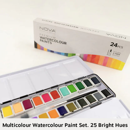 Nova premium watercolor paints - set of 27