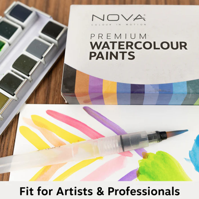 Nova premium watercolor paints - set of 26