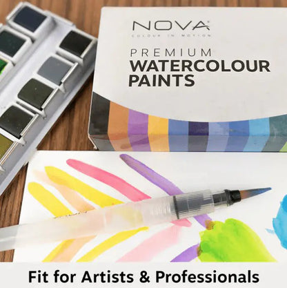 Nova Premium Watercolour Paints - Set of 24 (NVMXM022) - Printable Heaven