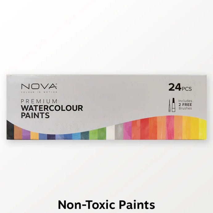 Nova premium watercolor paints - set of 24