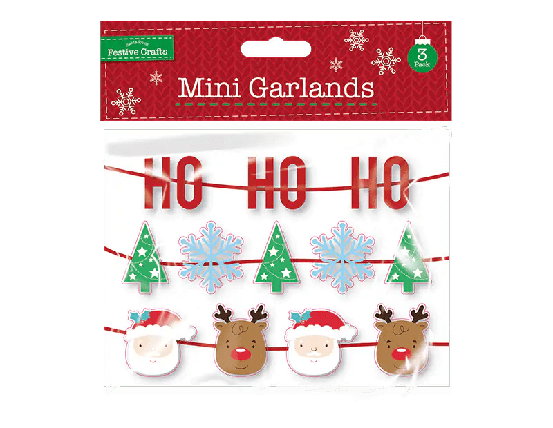 Mini Garlands 3 Pack (XMA4054) - Printable Heaven
