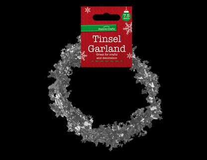 Tinsel Garland 7.5m - Silver (XMA4033)