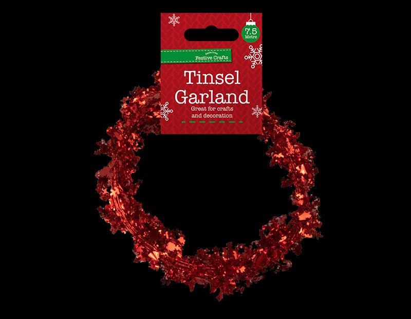 Tinsel Garland 7.5m - Red (XMA4033)