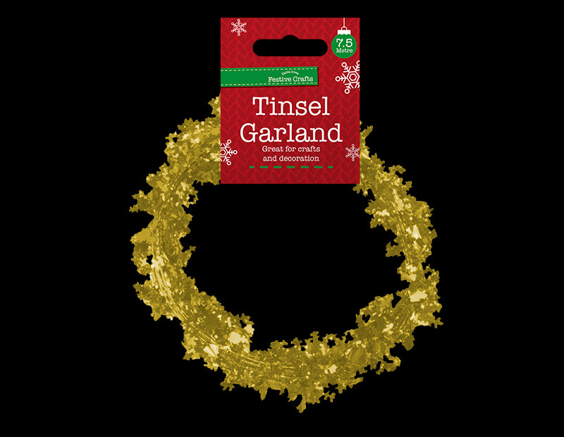 Tinsel Garland 7.5m - Gold (XMA4033)