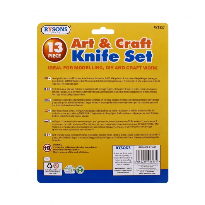 Art & Craft Knife Set 13 Piece (RY-3337)