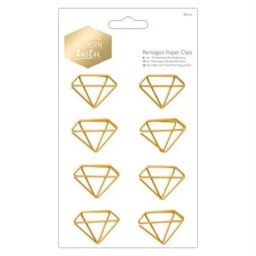 Pentagon Paper Clips (8pcs) - Modern Lustre (PMA 356005) - Printable Heaven