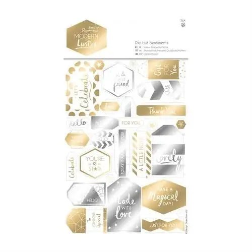 Die-cut Sentiments (2pk) - Modern Lustre (PMA 157275) - Printable Heaven