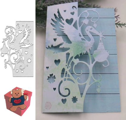 Stork Card Front Cutting Die (1 PC) (B130) - Printable Heaven