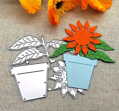 Sunflower & Pot Plant Cutting Die (3 PCS) (F036) - Printable Heaven