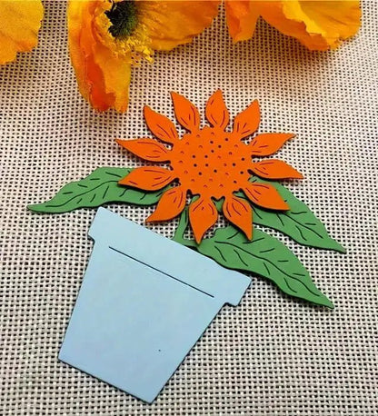 Sunflower & Pot Plant Cutting Die (3 PCS) (F036) - Printable Heaven