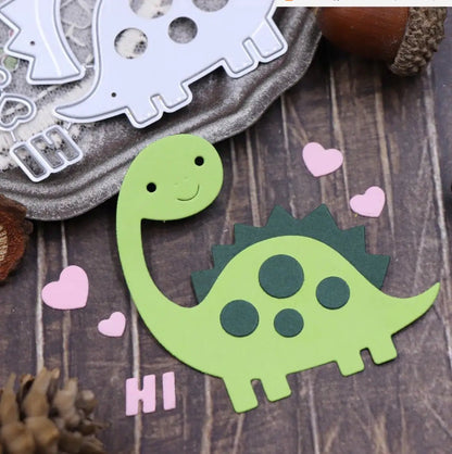 Cute Dinosaur Card Cutting Die – Layered Craft Die Set (11 PCS) (A212) - Printable Heaven
