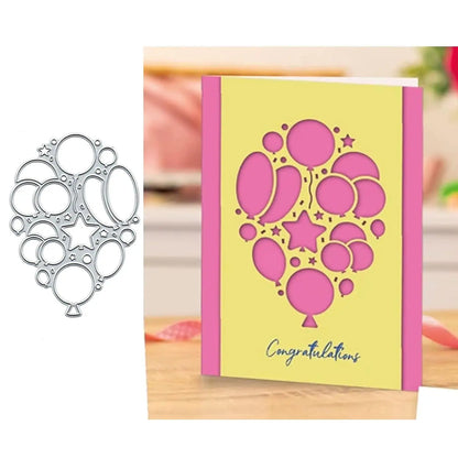 Balloon Cluster Cutting Die (1 PC) (D023) - Printable Heaven