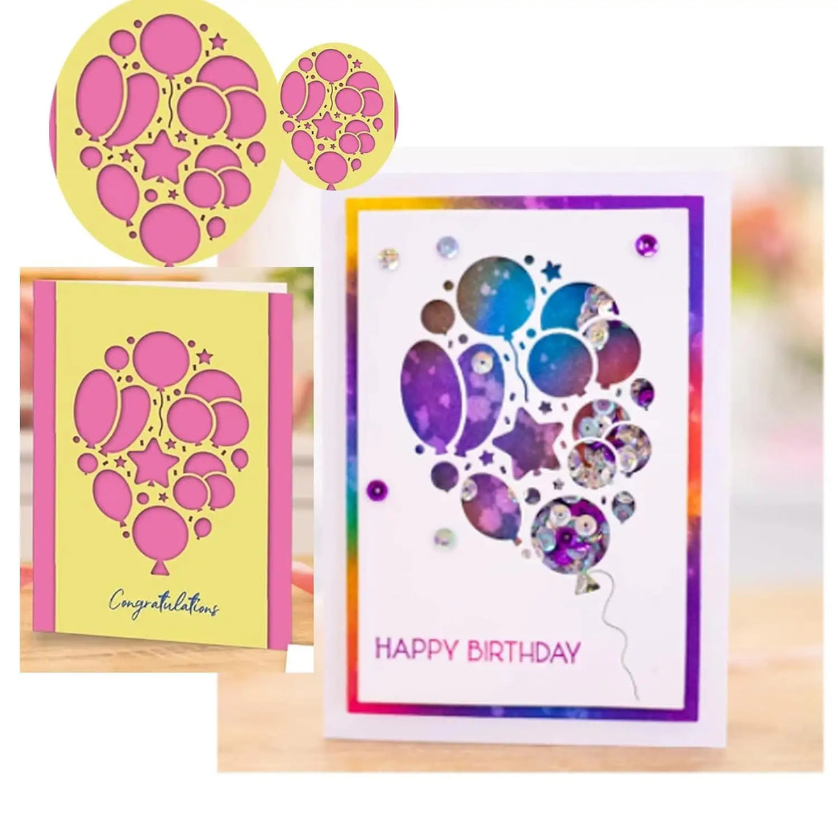 Balloon Cluster Cutting Die (1 PC) (D023) - Printable Heaven