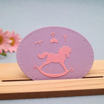 Rocking Horse Cutting Die (4 pcs) (A108) - Printable Heaven