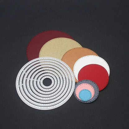 8-Piece Stitched Edge Circle Cutting Die Set - Set of 8 (D139) - Printable Heaven