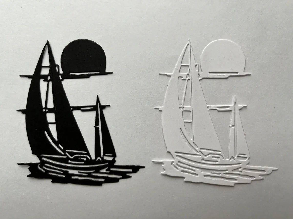Sailing boat/Yacht on the Water Cutting Die (1 PC) (D098) - Printable Heaven