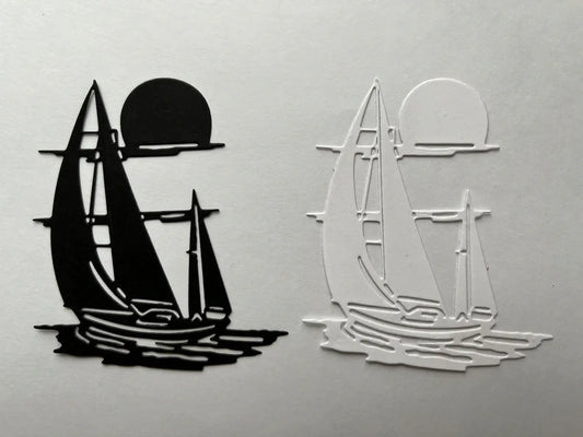 Sailing boat/Yacht on the Water Cutting Die (1 PC) (D098) - Printable Heaven