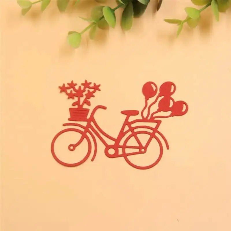 Bicycle with Balloons & Gifts Cutting Die (1 PC) (D104) - Printable Heaven