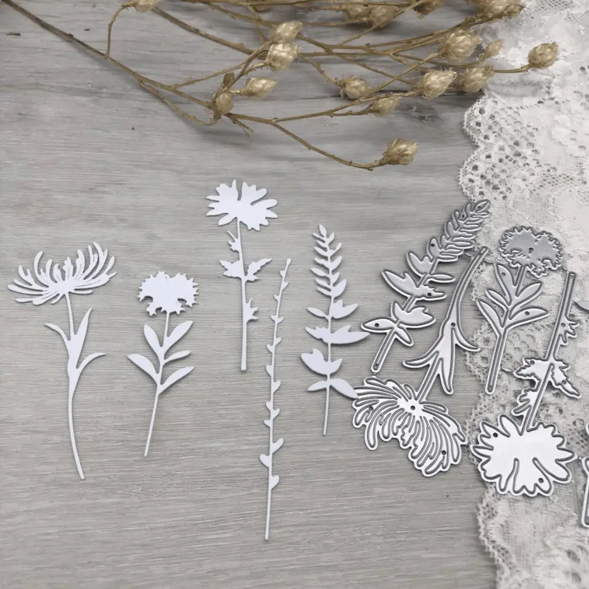 Wildflower Meadow Cutting Die Set (4 PCS) (DJ026) - Printable Heaven