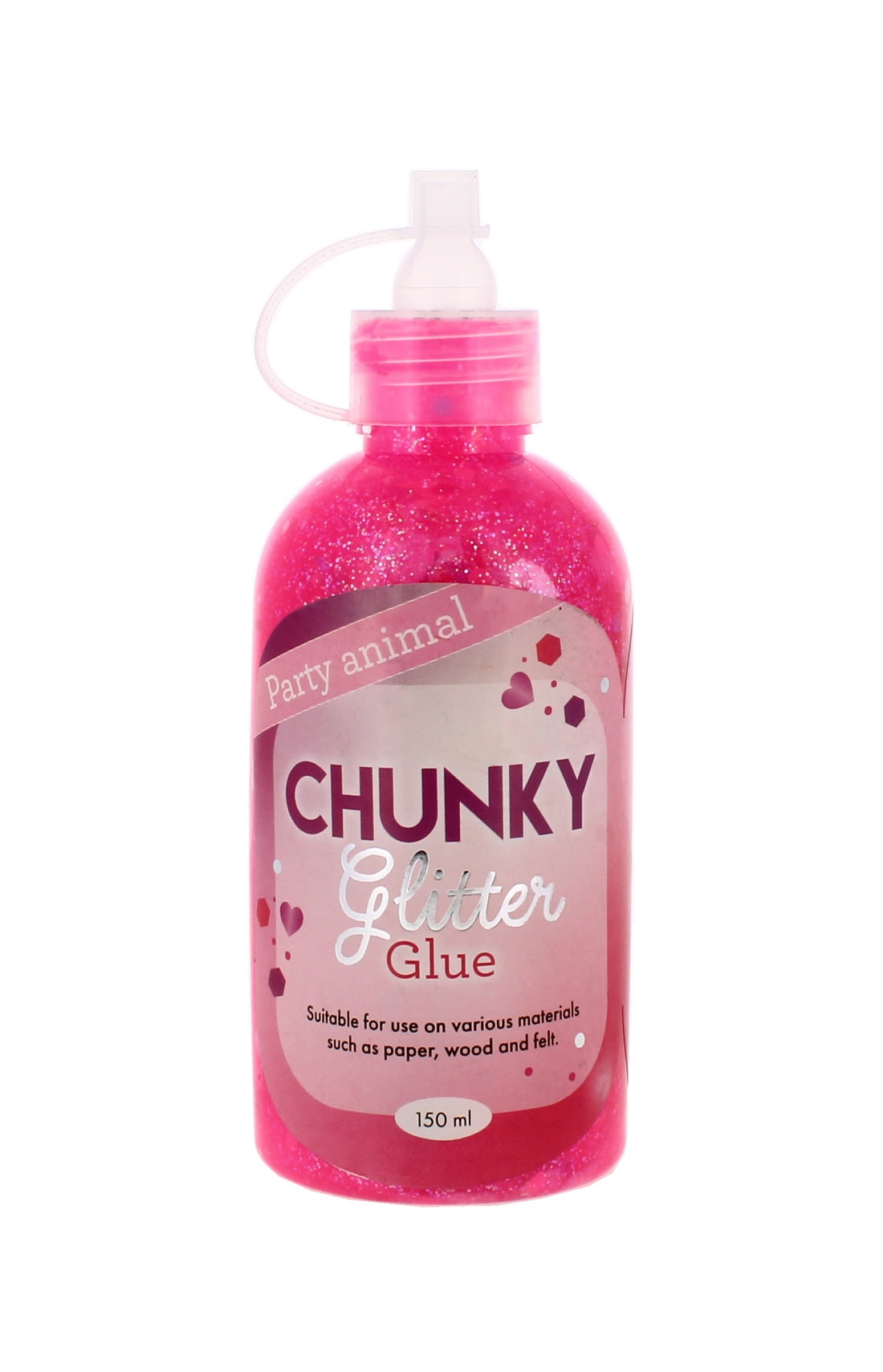 Party Animal Chunky Glitter Glue - Pink 150ml (3010068)