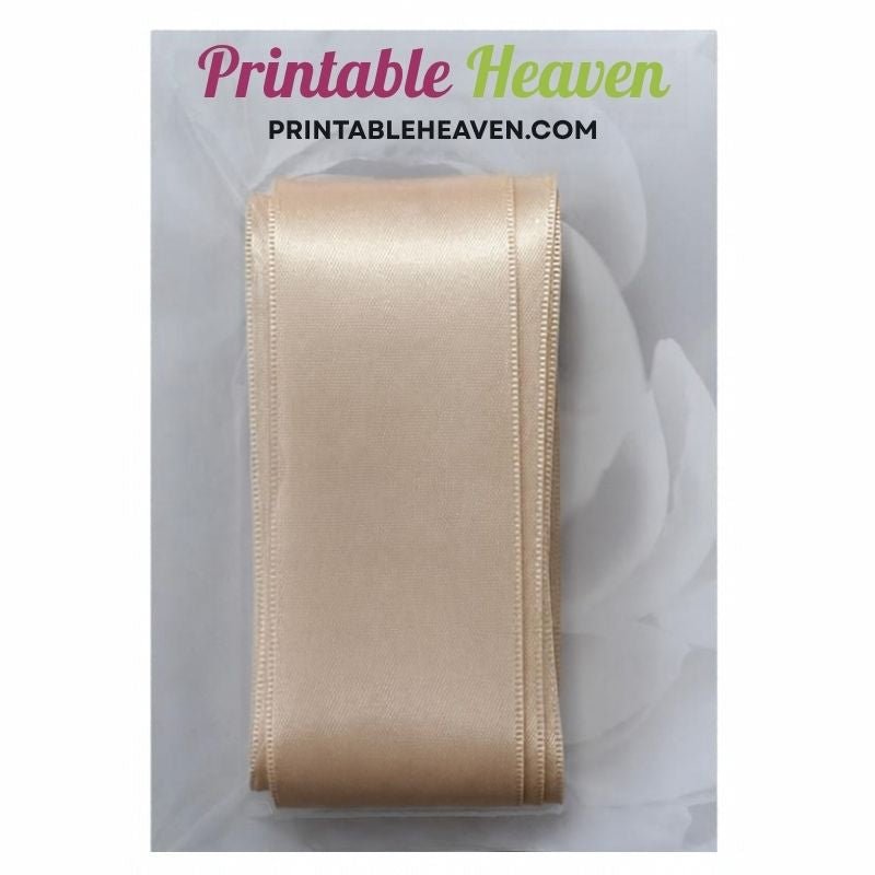 5m Double Faced Satin Ribbon in Rose Gold (38mm width) - Printable Heaven