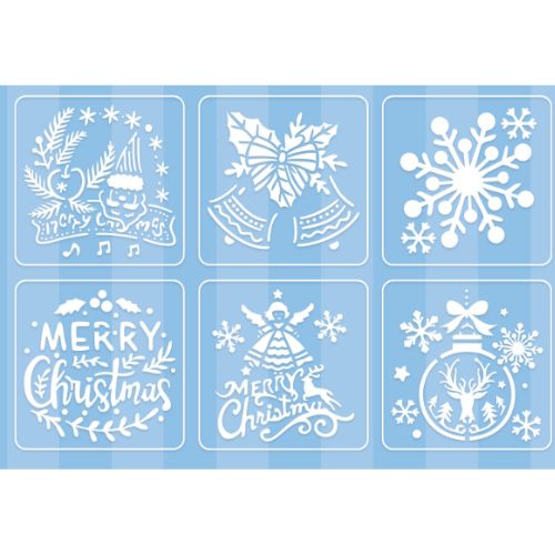 Printable Heaven Fun Christmas Stencils (6pcs)