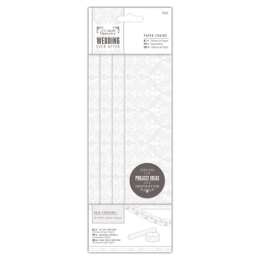 Paper Chains (50pk) - Wedding, Damask (PMA 158221) - Printable Heaven