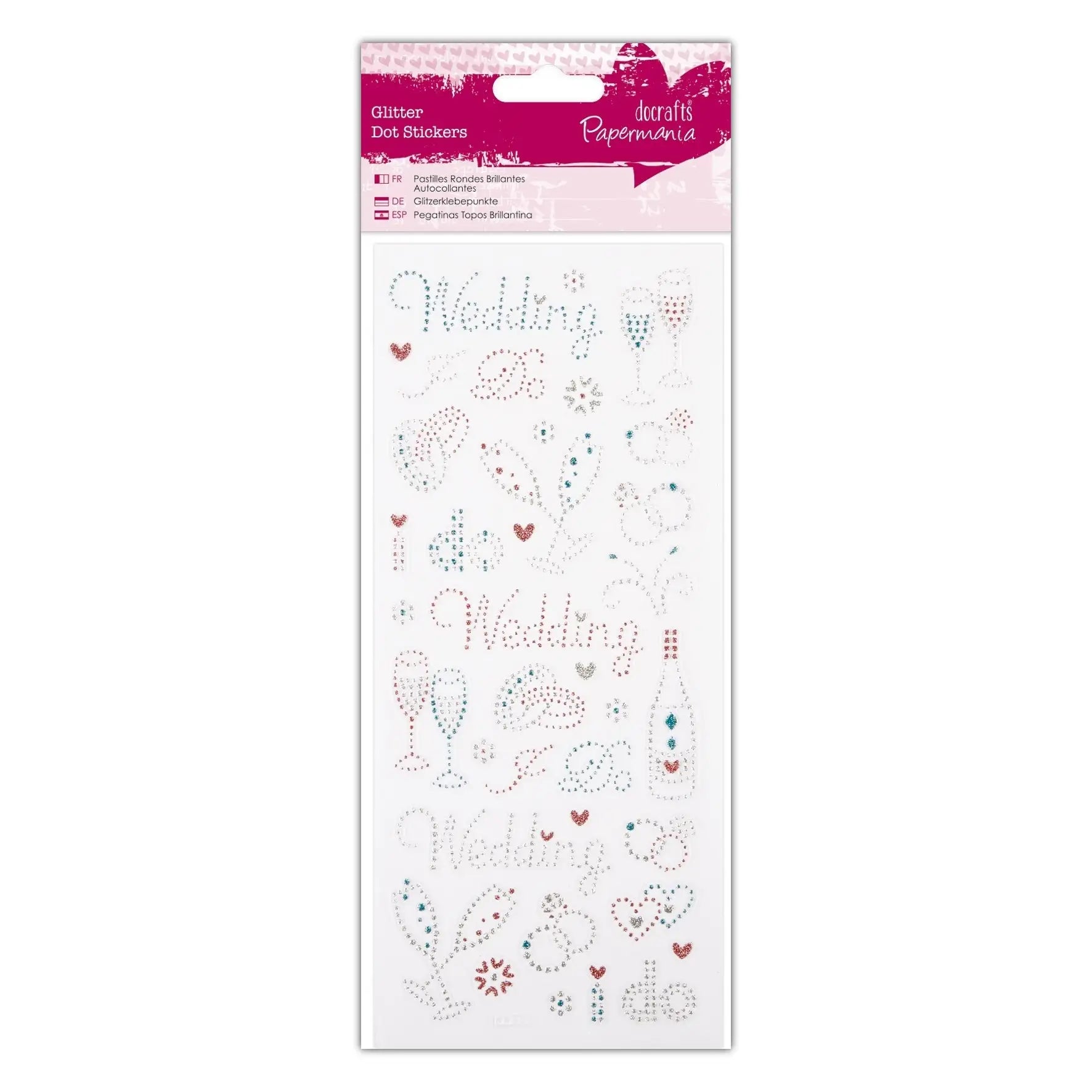 Glitter Dot Stickers - Wedding (PMA 818213) - Printable Heaven