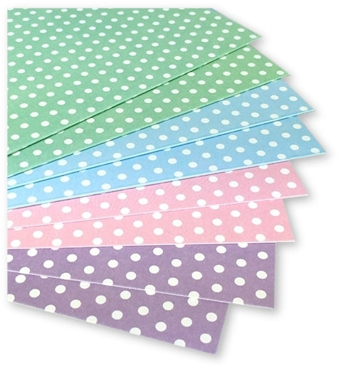 Dovecraft Pastel Polka 6"x6" Cards & Envelopes (DCCE008)