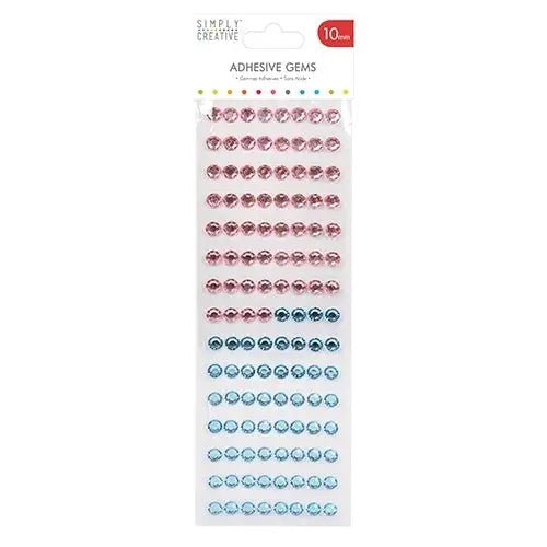 Simply Creative 10mm Gems - Pink and Blue (SCDOT025) - Printable Heaven