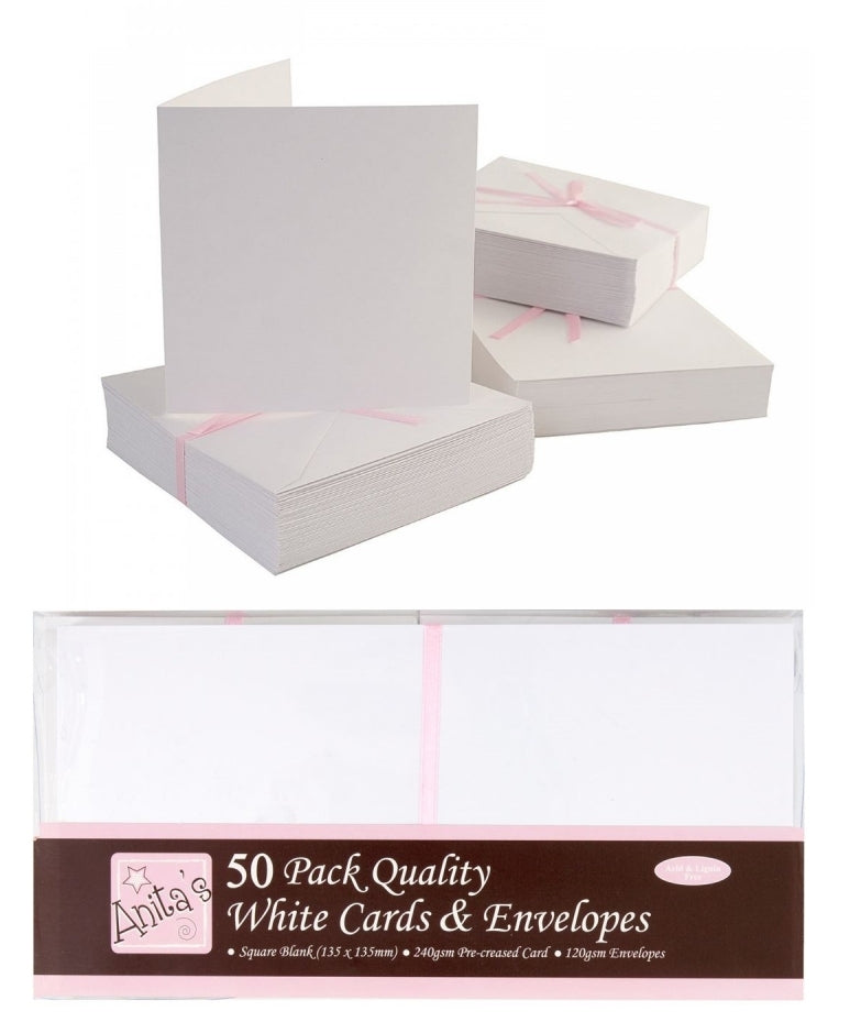 Anita's Cards/Envelopes - Square White