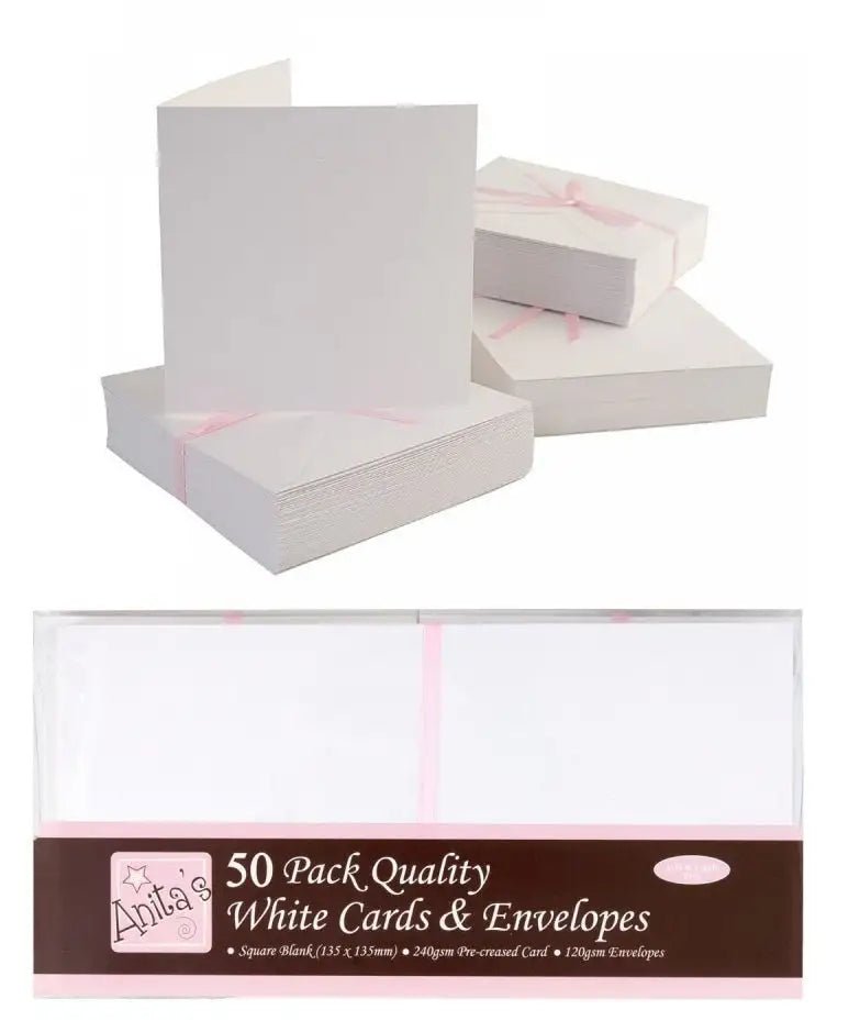Anita's Cards/Envelopes - Square White - 50pk (ANT 1512020) - Printable Heaven