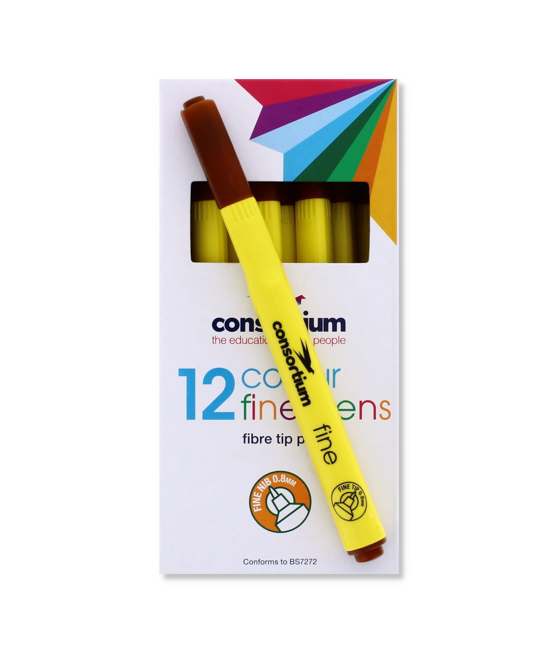 Brown Fine Tip Fibre Pens (12 Pk) (610262)