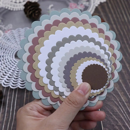 12-Piece Scalloped Circle Cutting Die Set - Set of 12 (D140) - Printable Heaven
