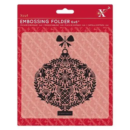 Xcut 6x6" Embossing Folder - Foliage Bauble (XCU 515929) - Printable Heaven