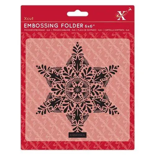 Xcut 6x6" Embossing Folder - Foliage Star (XCU 515928) - Printable Heaven