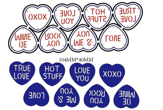 Printable Heaven die - Love Hearts (8pcs)