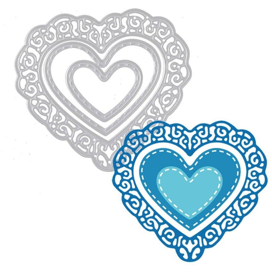 Printable Heaven dies - Fancy Nesting Hearts (3pcs)