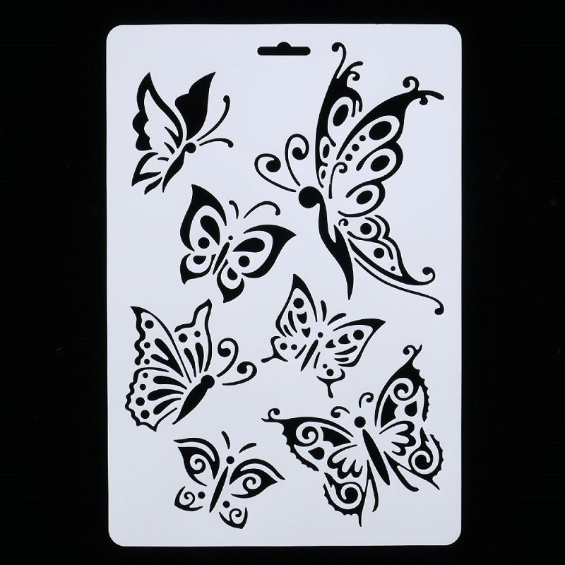 Large Plastic Stencil - Butterflies (1pc)