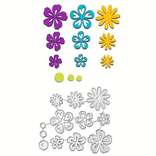 Flower Cutting Die Set (12 PCS) (F045) - Printable Heaven